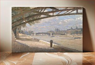 Πίνακας, Under the Pont des Arts in Paris.Midday sun by Julius Paulsen