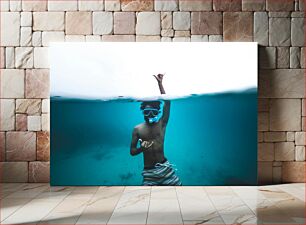 Πίνακας, Underwater Adventure with Snorkeler Υποβρύχια περιπέτεια με ψαροντούφεκο