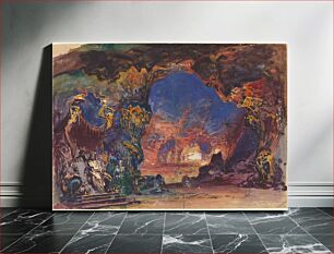 Πίνακας, Underworld Scene with a Man and Woman Enthroned and Death Standing Guard by Robert Caney (1847–1911)