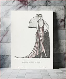Πίνακας, Une robe du soir de Worth (1920) by Bernard Boutet de Monvel, published in Gazette de Bon Ton