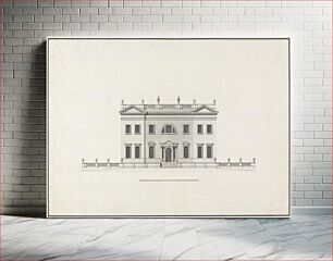Πίνακας, Unidentified Country House: Rear Elevation