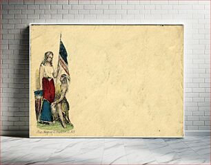 Πίνακας, Union patriotic cover with female design