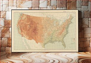 Πίνακας, United States relief map