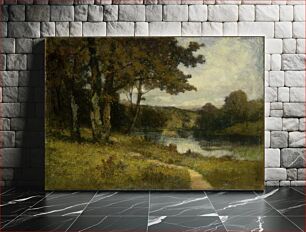 Πίνακας, Untitled (landscape, trees near river), Edward Mitchell Bannister