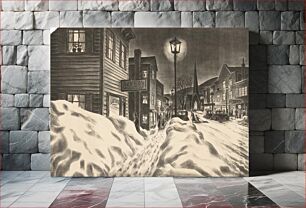 Πίνακας, (Untitled) (Village Street on a Winter Night)