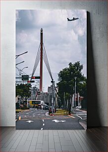 Πίνακας, Urban Bridge with Airplane Αστική γέφυρα με αεροπλάνο