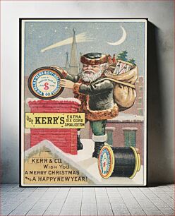 Πίνακας, Use Kerr's extra six cord spool cotton. Kerr & Co. wish you a merry Christmas and a happy New Year!