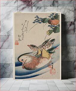 Πίνακας, Utagawa Hiroshige (1797 – 1858) "Oshidori", trans