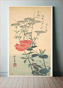Πίνακας, Utagawa Hiroshige (1797 – 1858) Superb Pinks and Chinese Agrimony