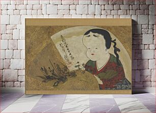 Πίνακας, Uzume (Okame) and flowers, signature of Ogata Kenzan