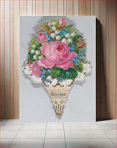 Πίνακας, Valentine - Mechanical - elaborate nosegay, fan souvenir