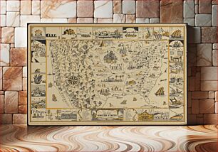 Πίνακας, Van Loon's map of the United States : enlivened by thumbnail sketches of American history