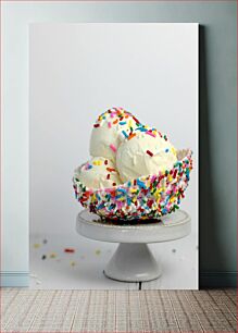 Πίνακας, Vanilla Ice Cream with Sprinkles Παγωτό βανίλια με πασπάλισμα