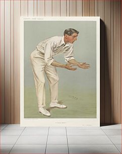 Πίνακας, Vanity Fair - Cricket. 'A Century Maker'. K.L. Hustings. 14 August 1907