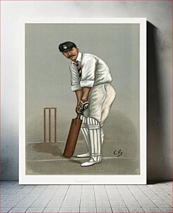 Πίνακας, Vanity Fair - Cricket. 'Hampshire'. Captain Edward Wynyard (25 August 1898) chromolithograph art by Francis Carruthers Gould