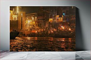 Πίνακας, Varanasi Night Fires Βαρανάσι Νυχτερινές Φωτιές