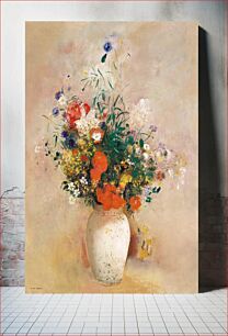 Πίνακας, Vase of Flowers (Pink Background) (1906) by Odilon Redon