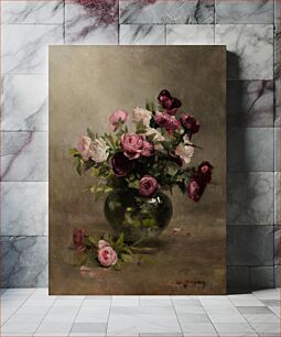 Πίνακας, Vase of Roses (1870s) by Eva Gonzales