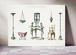 Πίνακας, Vases, Furniture, and Objects Discovered at Herculaneum (1777) by Pierre-Adrien Pâris