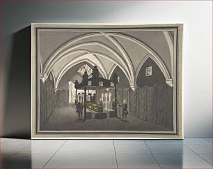 Πίνακας, Vaulted Interior with Catalfalque, Coffin and Attendants by Robert Mackreth