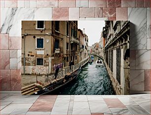 Πίνακας, Venetian Canal Scene Σκηνή Ενετικού Καναλιού