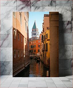 Πίνακας, Venetian Canal with Bell Tower Ενετικό κανάλι με το καμπαναριό