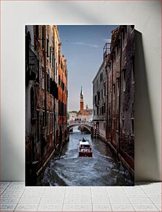 Πίνακας, Venetian Canal with Boat Ενετικό κανάλι με βάρκα