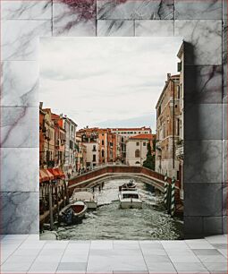 Πίνακας, Venetian Canal with Bridge Ενετικό κανάλι με γέφυρα