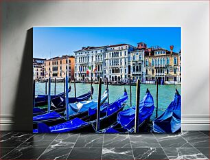 Πίνακας, Venetian Gondolas and Historic Buildings Ενετικές γόνδολες και ιστορικά κτίρια