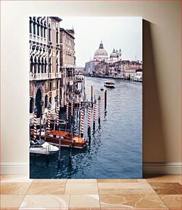 Πίνακας, Venetian Waterfront with Gondolas Ενετική προκυμαία με γόνδολες