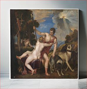 Πίνακας, Venus and Adonis (1554) renaissance by Titian