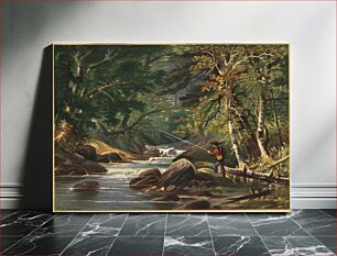 Πίνακας, Vermont scenery, the trout stream, Vermont by Robert D. Wilkie