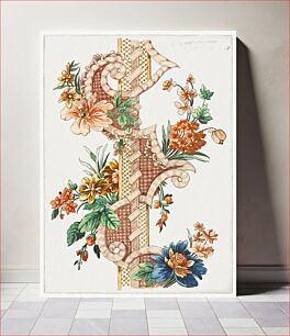Πίνακας, Vertical Decorative Floral Band (1773) by Giacomo Cavenezia