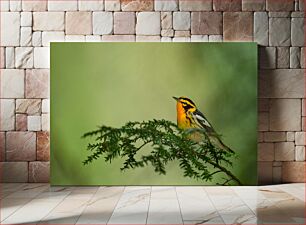 Πίνακας, Vibrant Bird on a Branch Ζωντανό πουλί σε ένα κλαδί