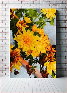Πίνακας, Vibrant Yellow Flowers Ζωντανά κίτρινα λουλούδια