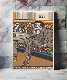 Πίνακας, Viennese Café: The Man of Letters (Wiener Café: Der Litterat) (1911) by Moriz Jung