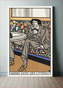 Πίνακας, Viennese Café: The Man of Letters (Wiener Café: Der Litterat) (1911) by Moriz Jung