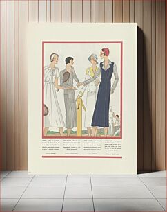 Πίνακας, Vier vrouwen in tenniskleding (1931) by Redfern