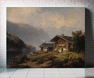 Πίνακας, Vierwaldstätter see -järven rantamaisema, 1826 - 1872, Thomas Joachim Legler