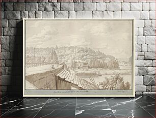 Πίνακας, View at Sevres over the old Seine bridge towards the park of Saint Cloud, Paris by C.W. Eckersberg