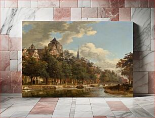 Πίνακας, View Down a Dutch Canal (ca. 1670) by Jan van der Heyden