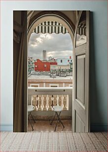Πίνακας, View From a Balcony Θέα από Μπαλκόνι