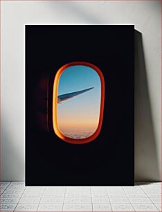 Πίνακας, View from an Airplane Window Άποψη από παράθυρο αεροπλάνου