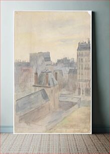 Πίνακας, View from the artist's studio in paris, 1890, by Albert Edelfelt