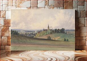 Πίνακας, View of gross herrlitz by Friedrich Carl von Scheidlin