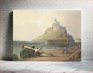 Πίνακας, View of Mont St. Michel with Figures on the Beach
