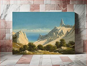 Πίνακας, View of Sommerspiret, the Cliffs of Møn (1846) by Georg Emil Libert