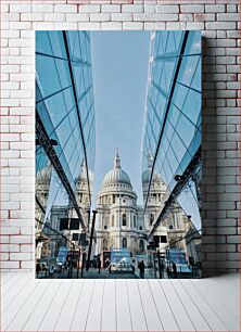 Πίνακας, View of St. Paul's Cathedral through Modern Buildings Άποψη του καθεδρικού ναού του Αγίου Παύλου μέσα από σύγχρονα κτίρια