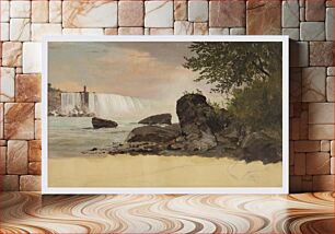 Πίνακας, View of the Canadian Falls and Goat Island by Frederic Edwin Church, American, 1826–1900