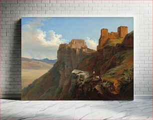 Πίνακας, View of the Castello di San Giuliano, near Trapani, Sicily (ca. 1824–1826) by Louise–Joséphine Sarazin de Belmont